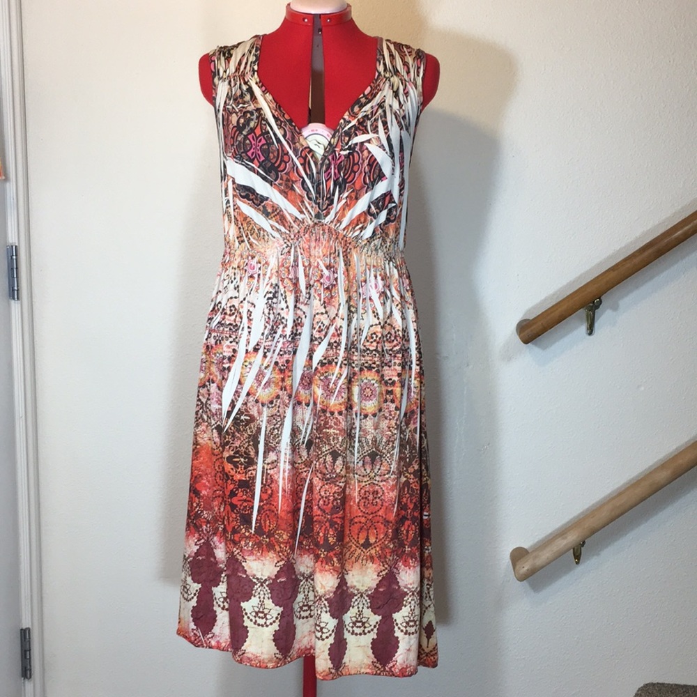 One World Flowy Sleeveless Dress, Sz XL